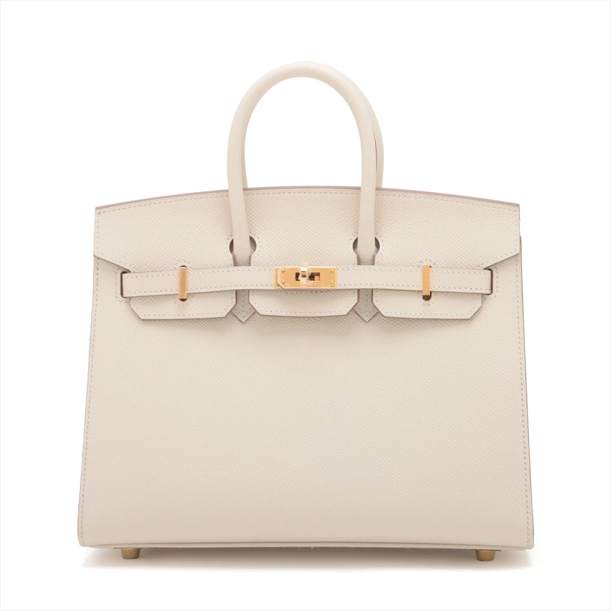ホワイト ハンドバッグ ゴールド金具 2way バーキン25 エプソン エルメス バーキン25 ホワイト ヴォーエプソン ゴールド金具