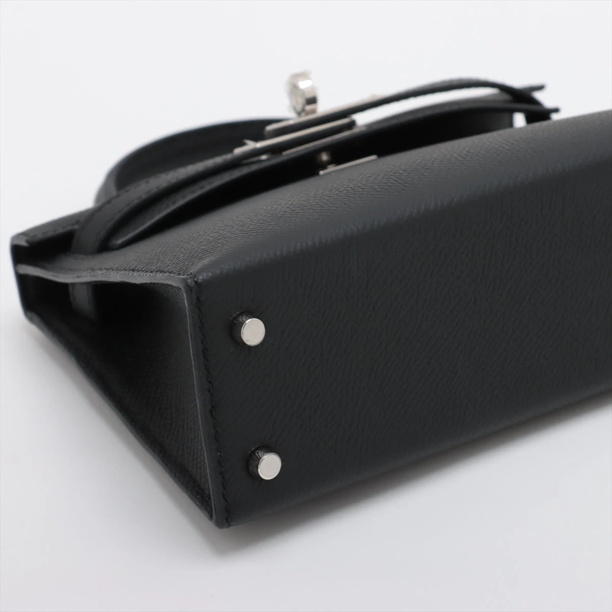 エルメス ミニケリー2 20 ヴォーエプソン ブラック シルバー金具