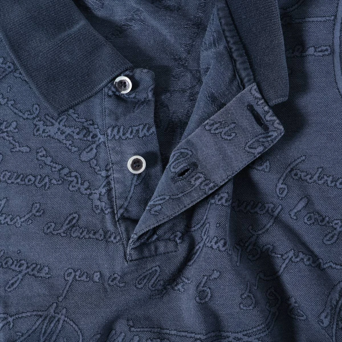 BERLUTI ネイビー ポロシャツ XL Berluti(ベルルッティ) 胸ポケット半袖ポロシャツ ネイビー