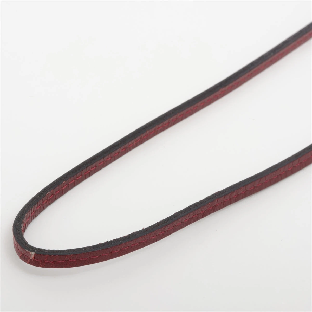 エルメス ルーペ ネックレス レザー×925 レッド×シルバー A3071088