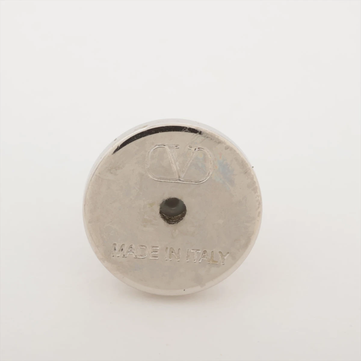 ヴァレンティノ Vロゴ ピアス(両耳用) GP×ラインストーン×フェイク