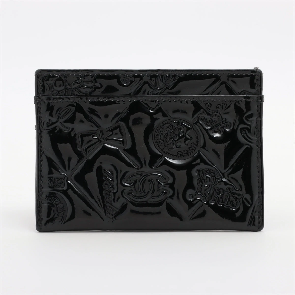 シャネル アイコンライン ココマーク カードケース レザー ブラック