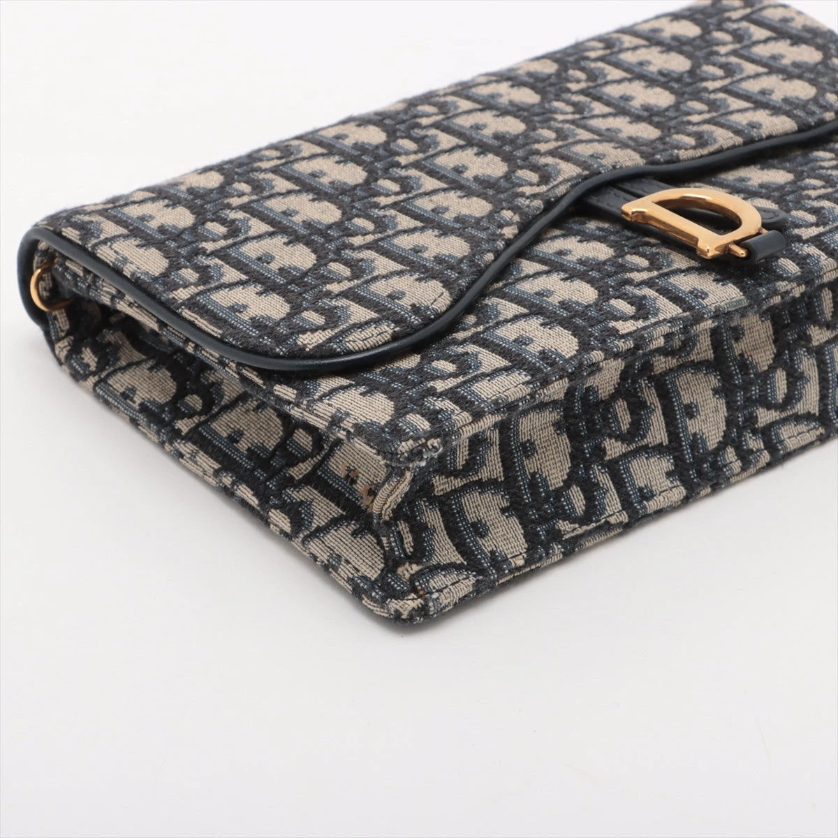 【美品】ディオール　サドル　チェーン　ショルダーバッグ　ウォレット　トロッター ディオール(Dior)ディオール サドル チェーンウォレット