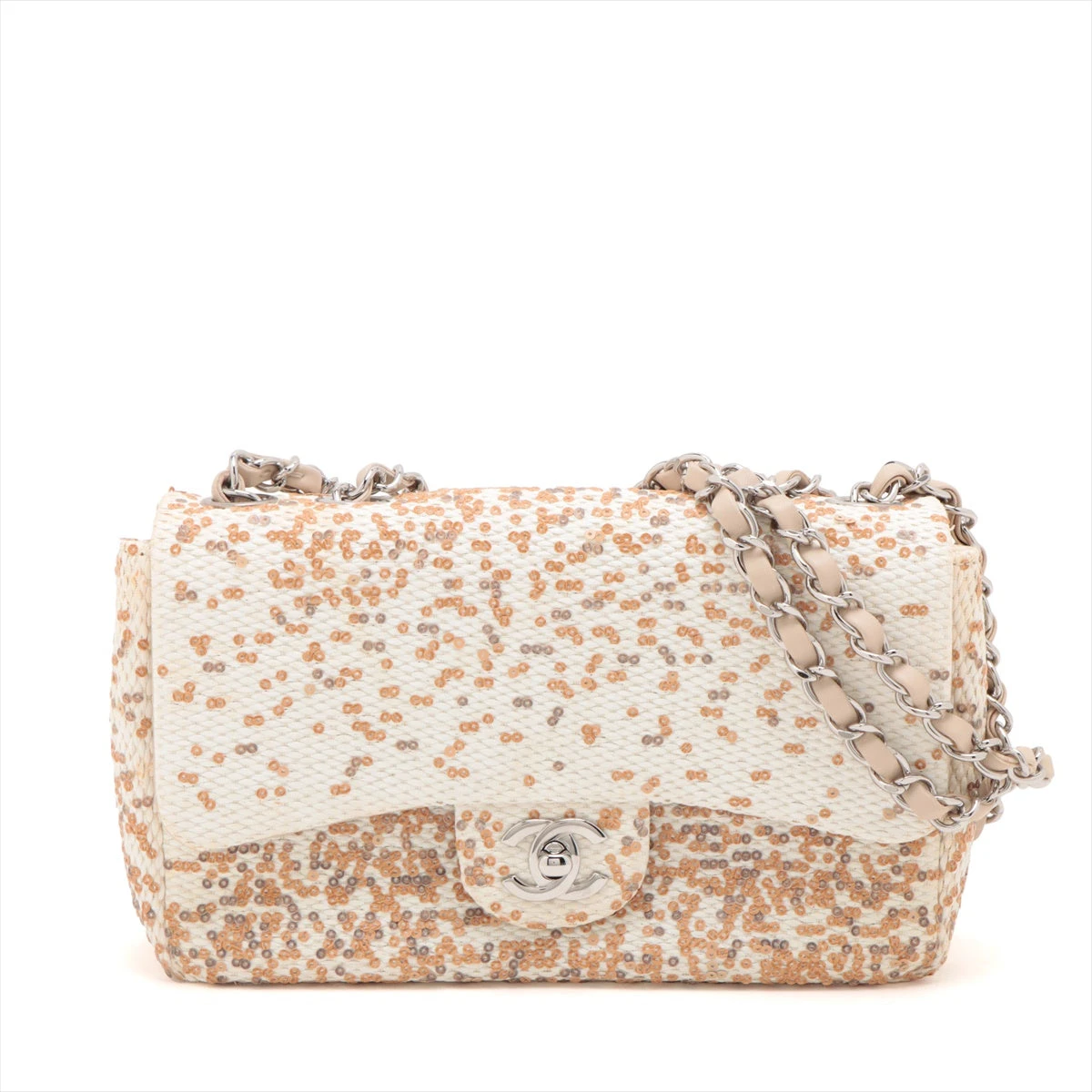 【CHANEL】ツイード＆スパンコール★ミニマトラッセ20cm マトラッセ シャネル ショルダーバッグ ミニマトラッセ 20