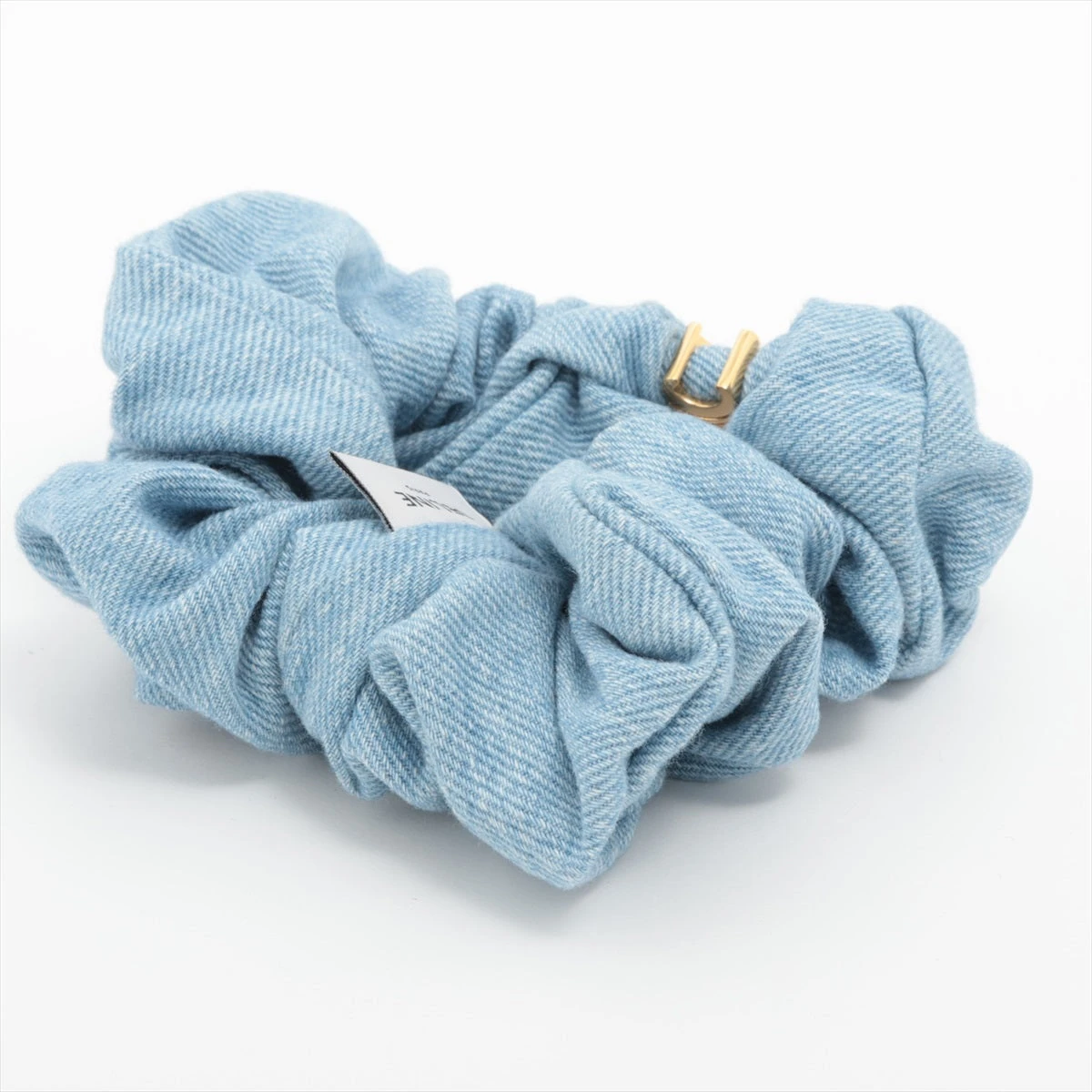 セリーヌ トリオンフ シュシュ コットン ブルー DP017333｜中古