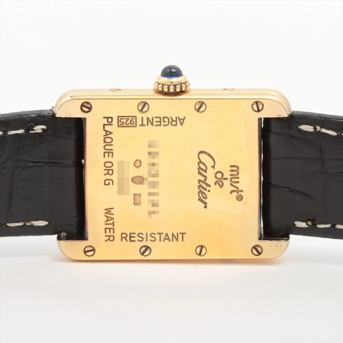 カルティエ マストタンク W1017354 925×社外革 QZ アイボリー