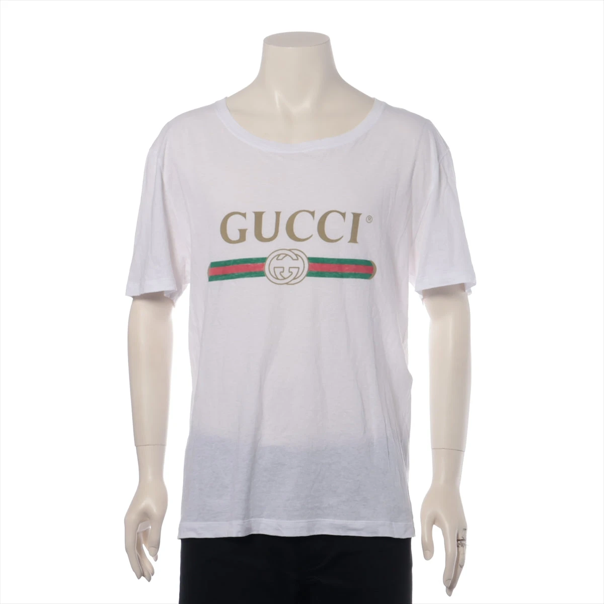 グッチ コットン Tシャツ M メンズ ホワイト 440103 グッチ コットン Tシャツ M メンズ ホワイト 440103