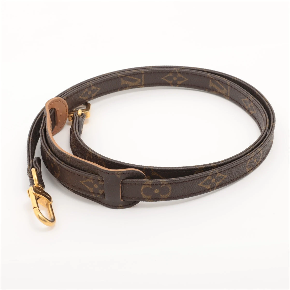 Louis Vuitton レザー ストラップ ブラウン 中古・古着通販】LOUIS VUITTON (ルイ ヴィトン) ショルダー
