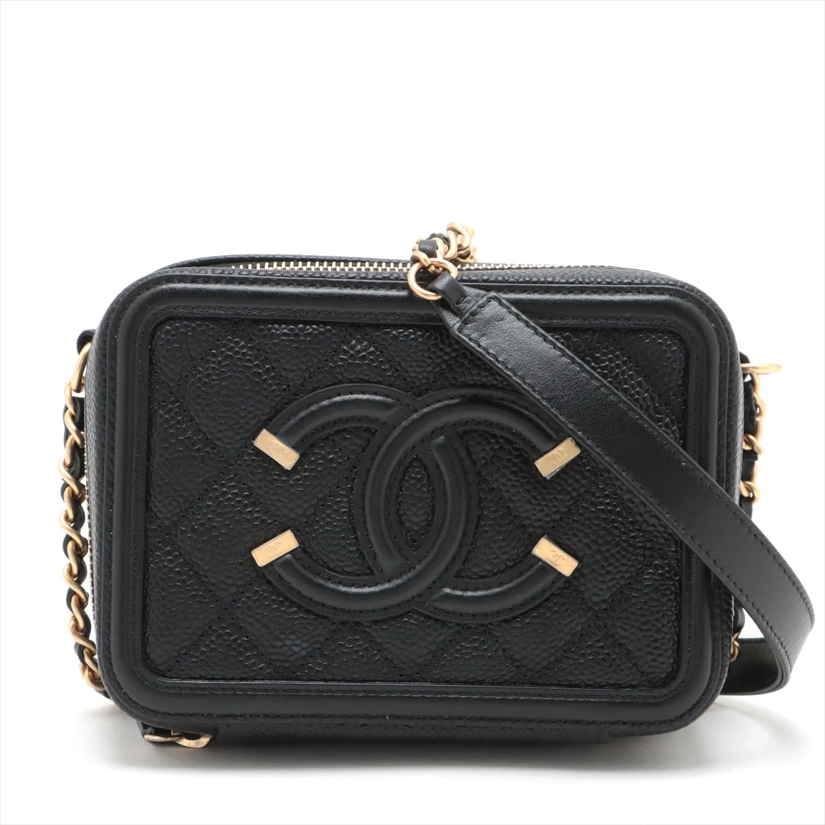 【極未使用級】シャネル　フィリグリー　キャビアスキン　チェーンショルダーバッグ CHANEL 新品同様 シャネル CCフィリグリー チェーン ショルダー