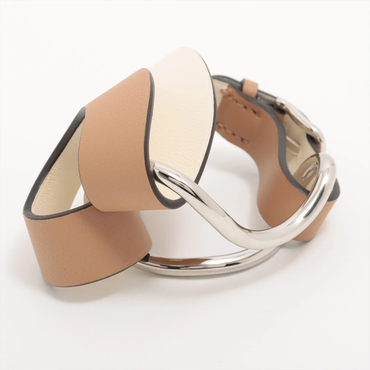 【極美品/希少】エルメス ヴィルヴォルト ブレスレット レザー ブラック U刻印 エルメス ヴィルヴォルト Z：2021 ブレスレット レザー YZ064317