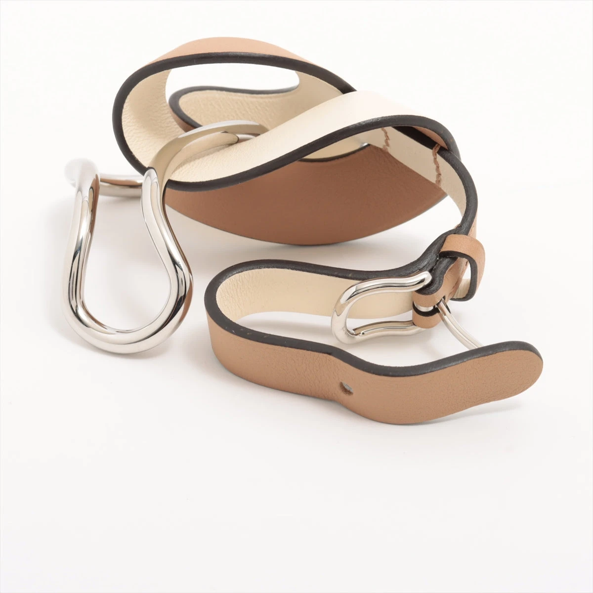 【極美品/希少】エルメス ヴィルヴォルト ブレスレット レザー ブラック U刻印 エルメス ヴィルヴォルト Z：2021 ブレスレット レザー YZ064317