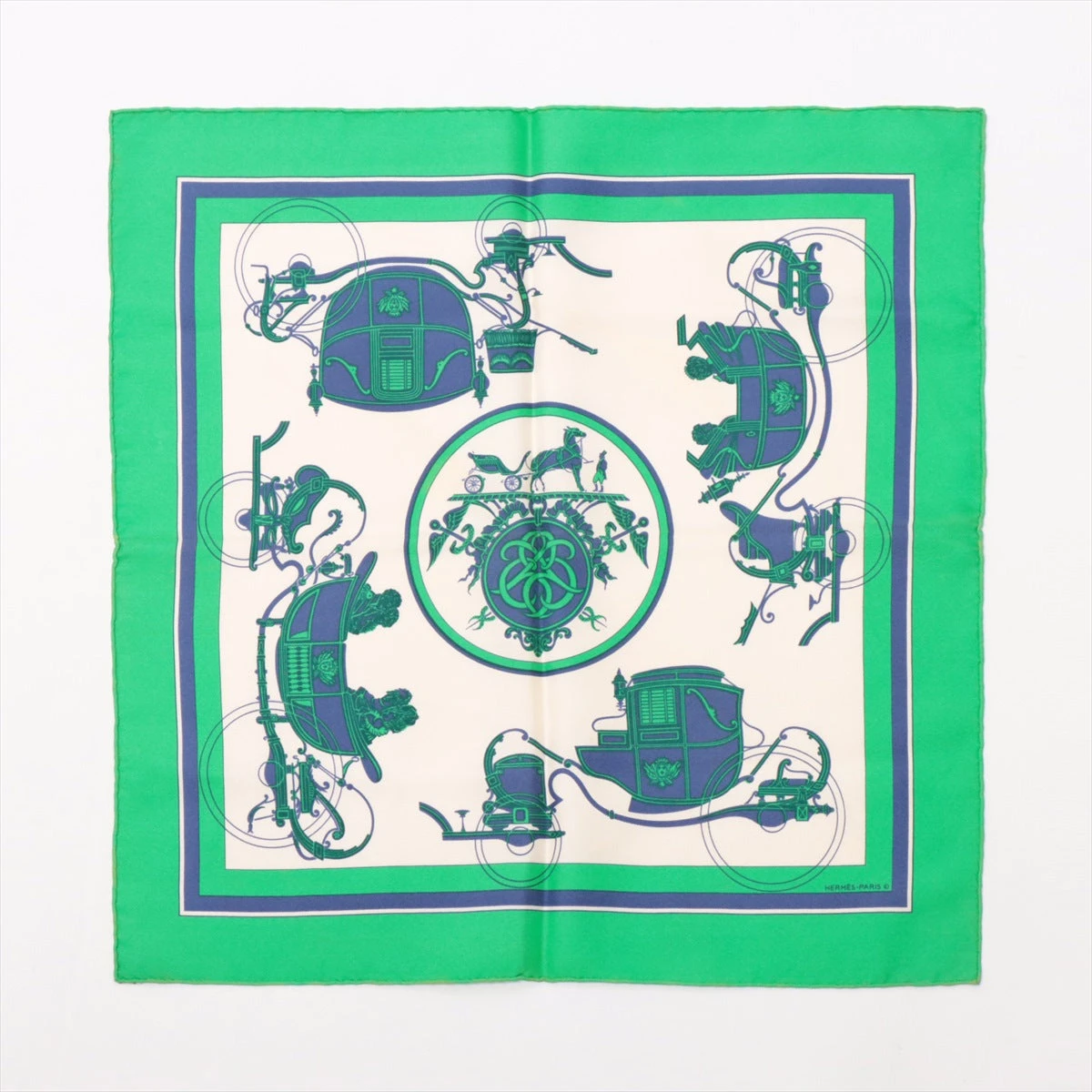 エルメス カレ45 Ex-Libris エクスリブリス スカーフ シルク