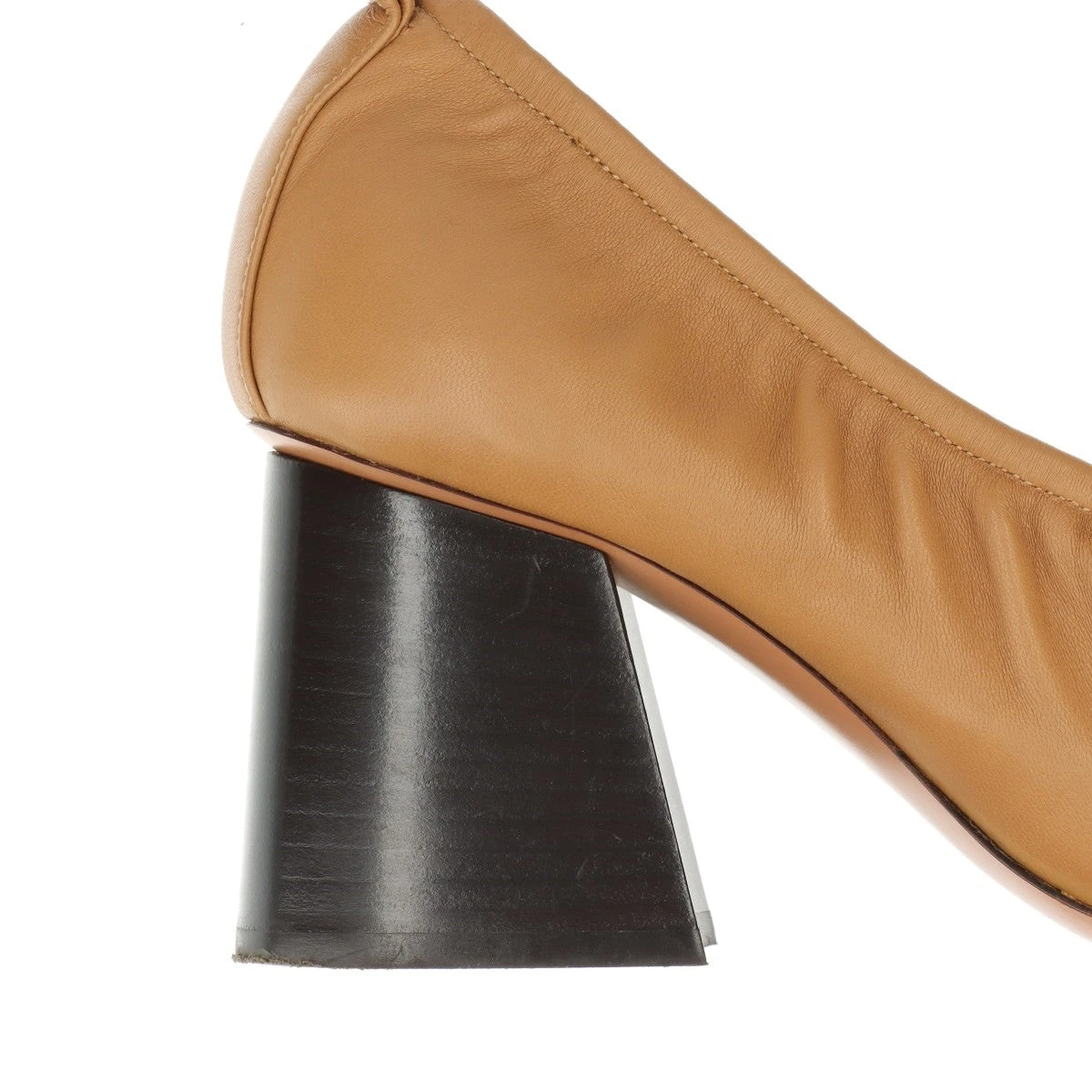 美品　CELINE ブラウン レザー ヒールパンプス　38サイズ　24㎝ CELINEパンプス