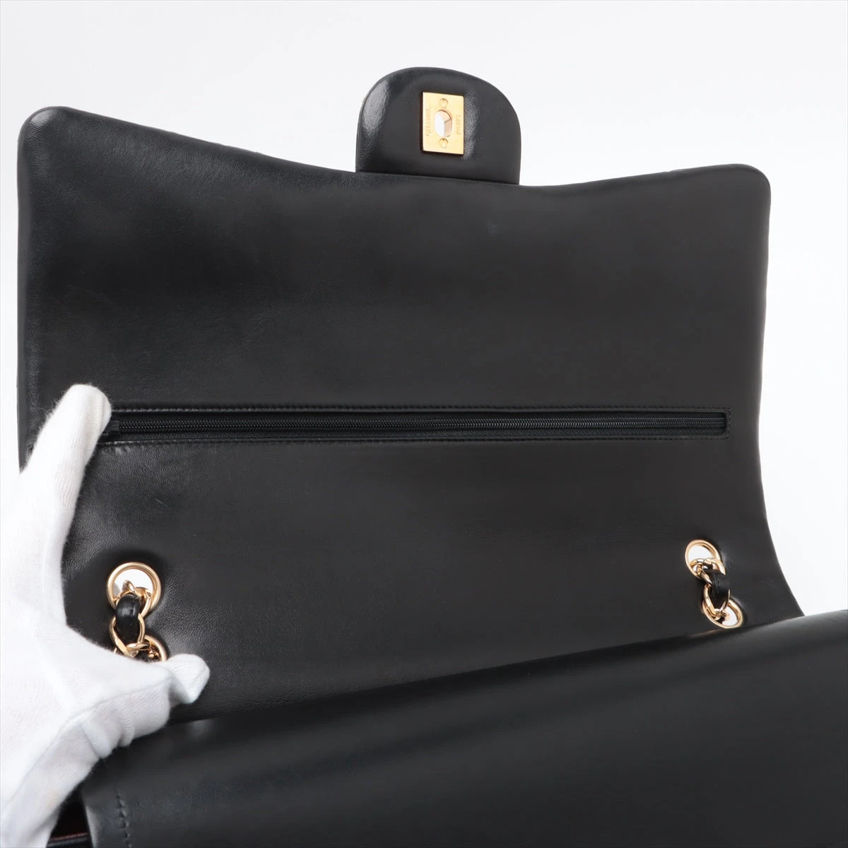 ⭐︎超美品⭐︎CHANEL デカマトラッセ34 ダブルチェーン ラムスキン シャネル デカマトラッセ34 マキシ ラムスキン ダブルフラップ