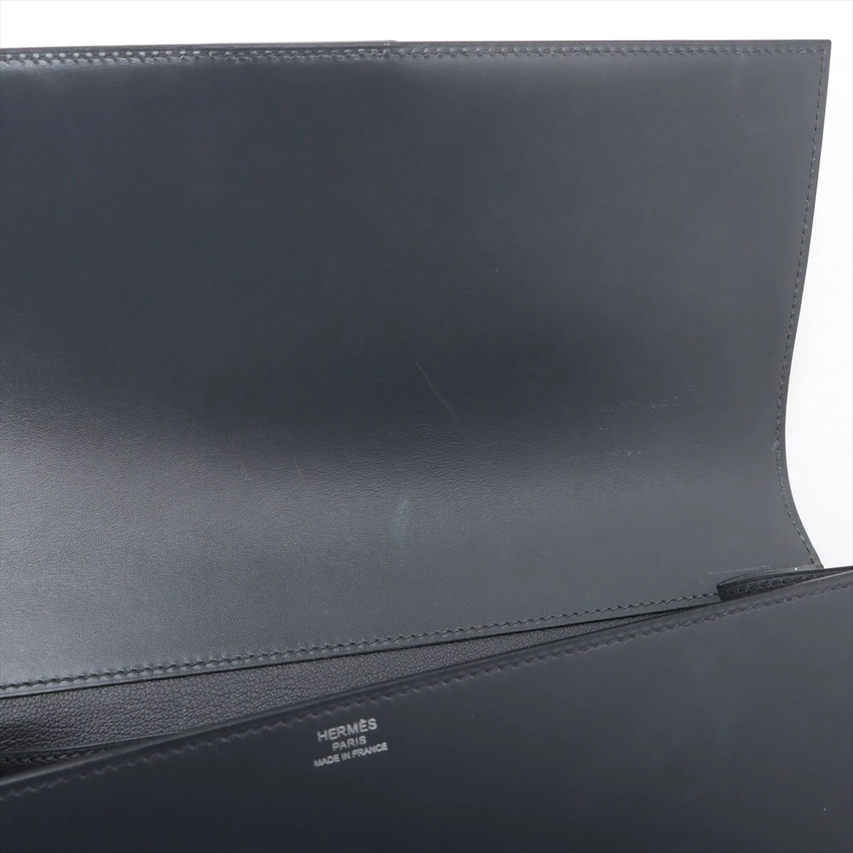 エルメス ポシェットメドール ボックスカーフ グラファイト