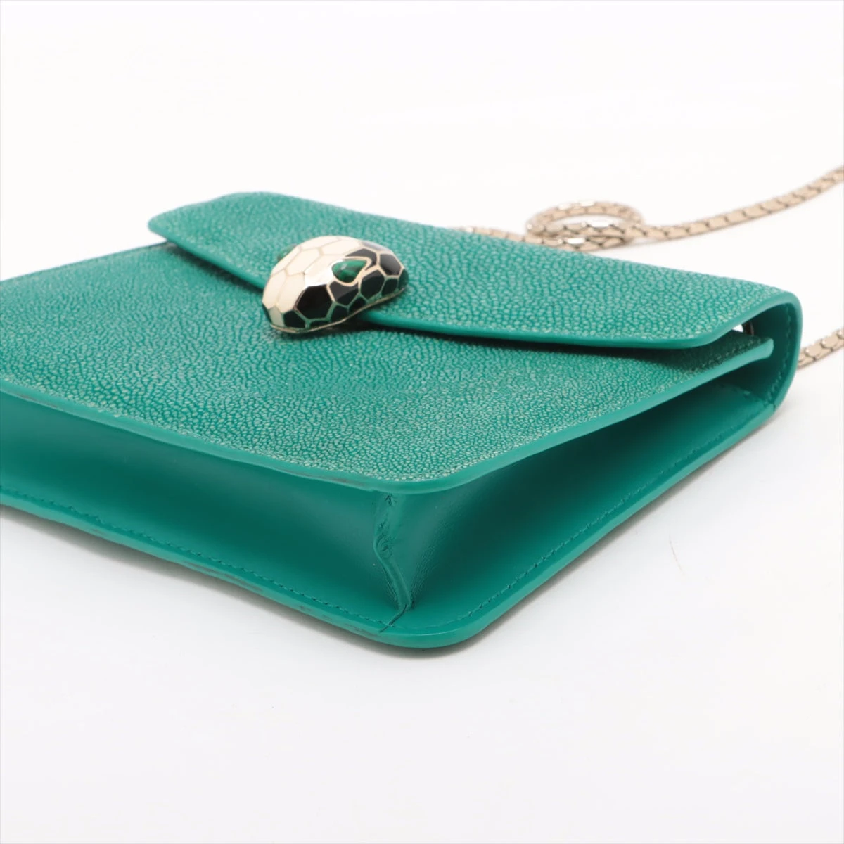 ブルガリ セルペンティ ガルーシャ チェーン グリーン A3070231｜中古