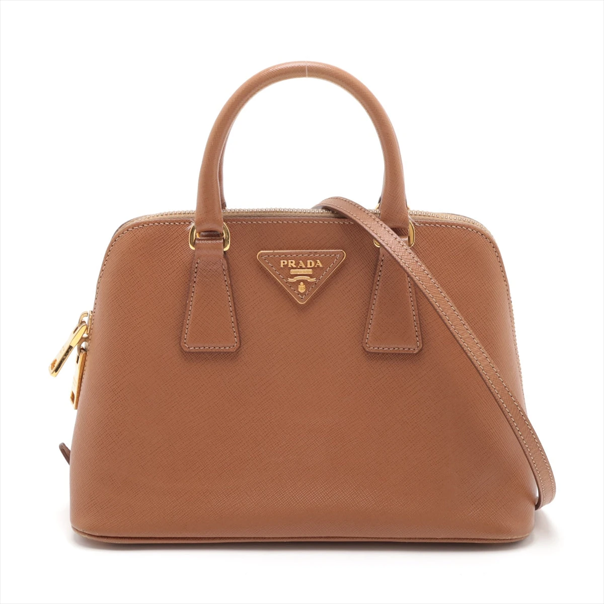 PRADA サフィアーノ2wayショルダーバッグブラウン