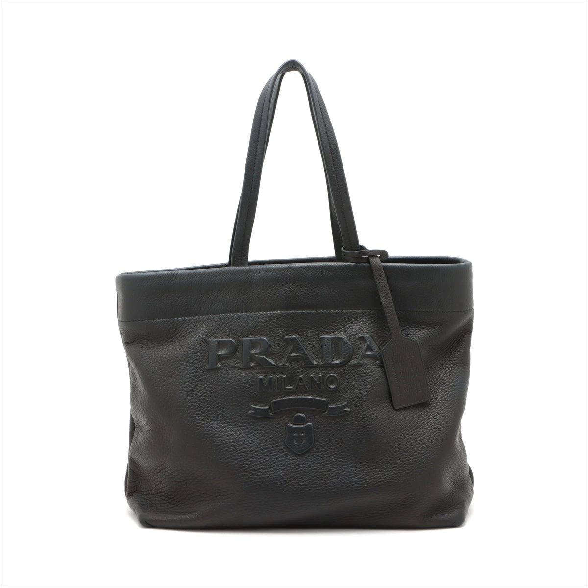 希少【PRADA】ブラック レザー ロゴ GALLERIA トートバッグ Prada レザー トートバッグ | ブラック | FARFETCH JP