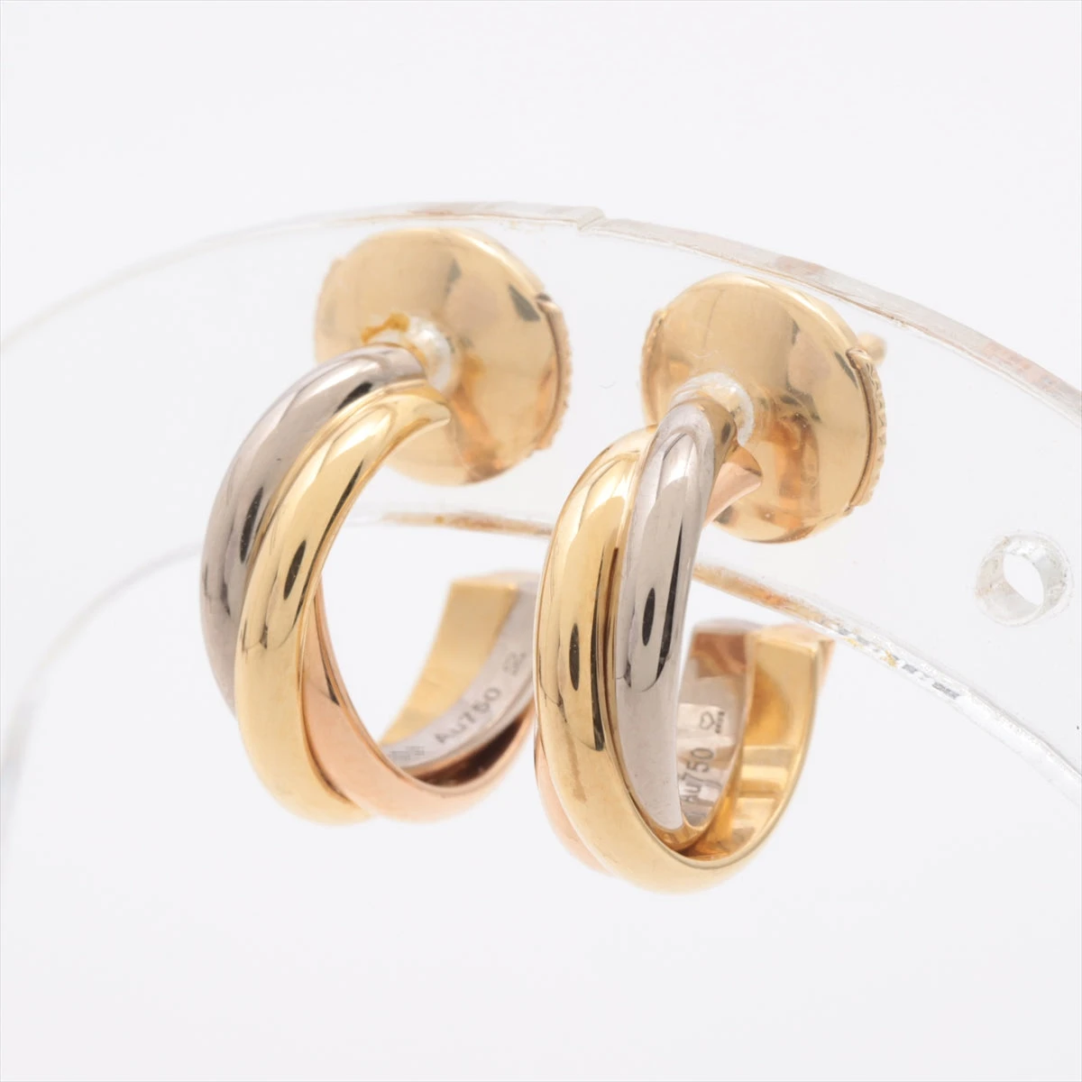 カルティエ トリニティ ピアス 750(YG×PG×WG) 4.5g A3076255｜中古