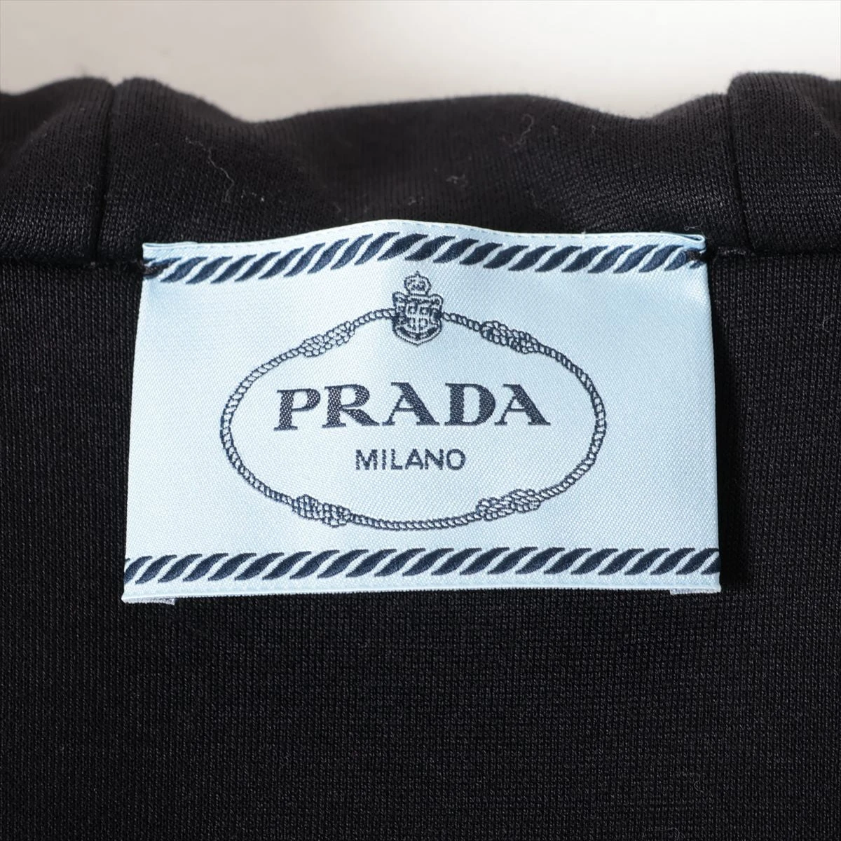 プラダ 20AW コットン×ナイロン パーカー XS レディース ブラック