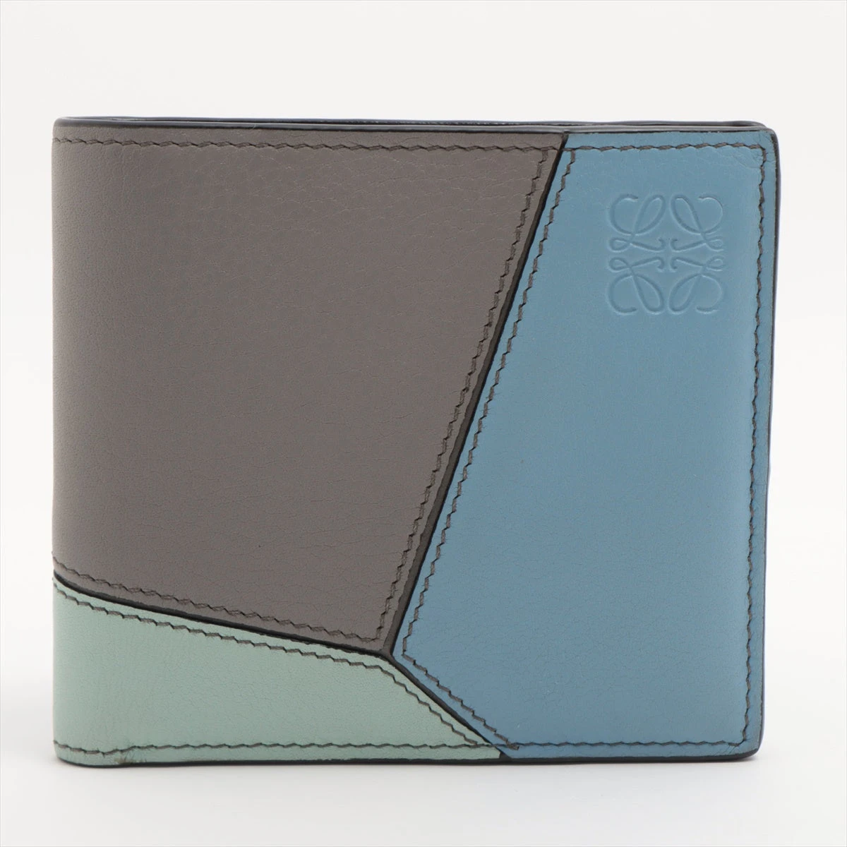 ロエベ パズル レザー ラウンドジップウォレット ブルー【カード・箱無し・袋付】 ロエベ パズル レザー ラウンドジップウォレット ブルー【カード