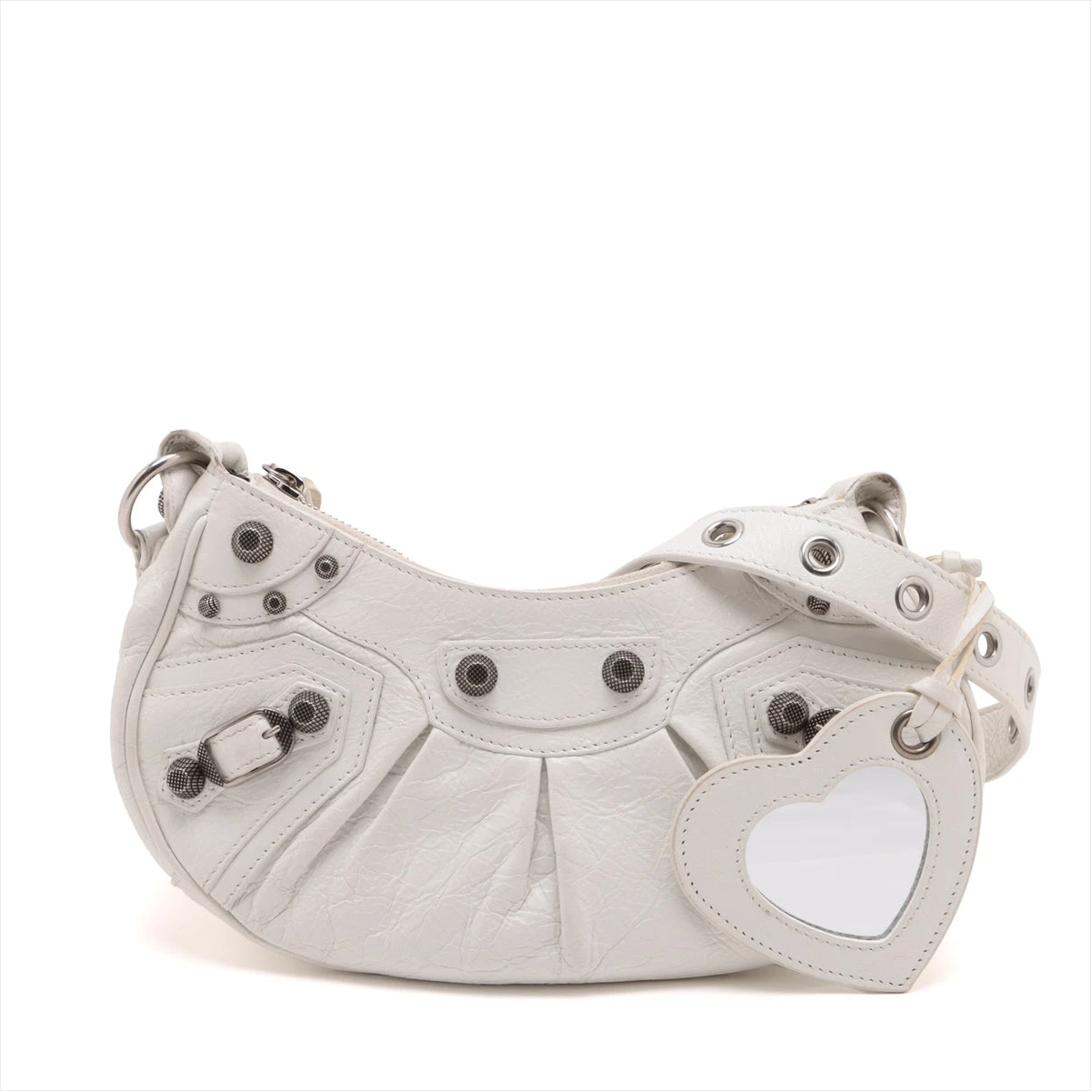 バレンシアガ アリーナ レザー ショルダーバッグ ホワイト 671309  