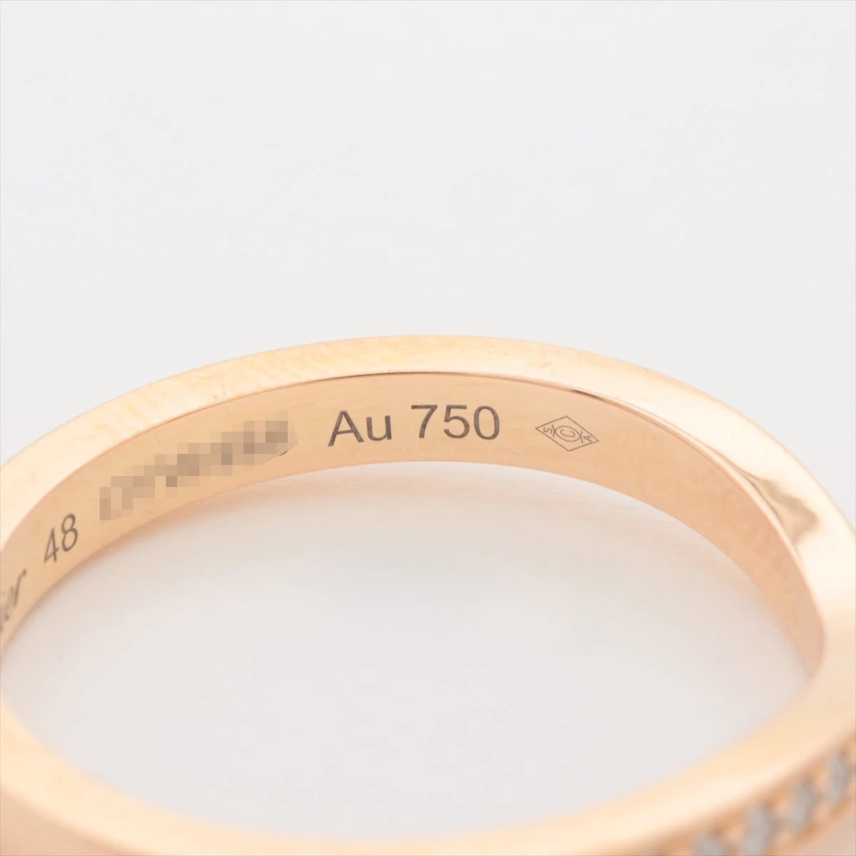 28/美品 カルティエ K18PG バレリーナ カーブ 3Pダイヤ リング 指輪 Cartier カルティエ 指輪 K18PG ダイヤ3P(計0.01ct) バレリーナ