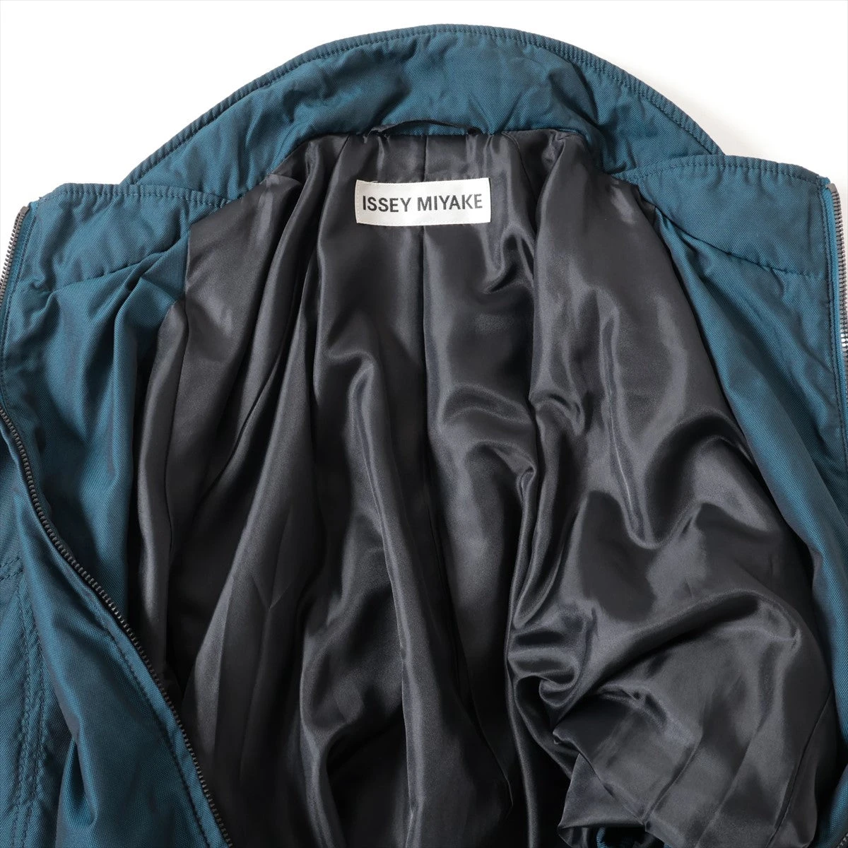 イッセイミヤケ 10AW ポリエステルボウカラーフレアコート イッセイ