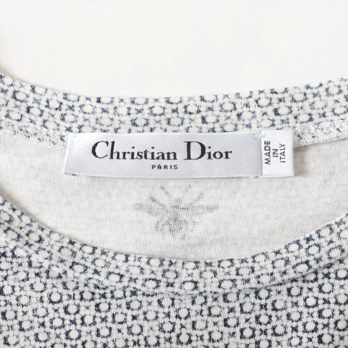 Christian Dior クリスチャンディオール FANTAISIE TAROT LETOILE コットンリネンプリントTシャツ 013T03WJ437 グレー S クリスチャンディオール コットン×リネン Tシャツ S レディース