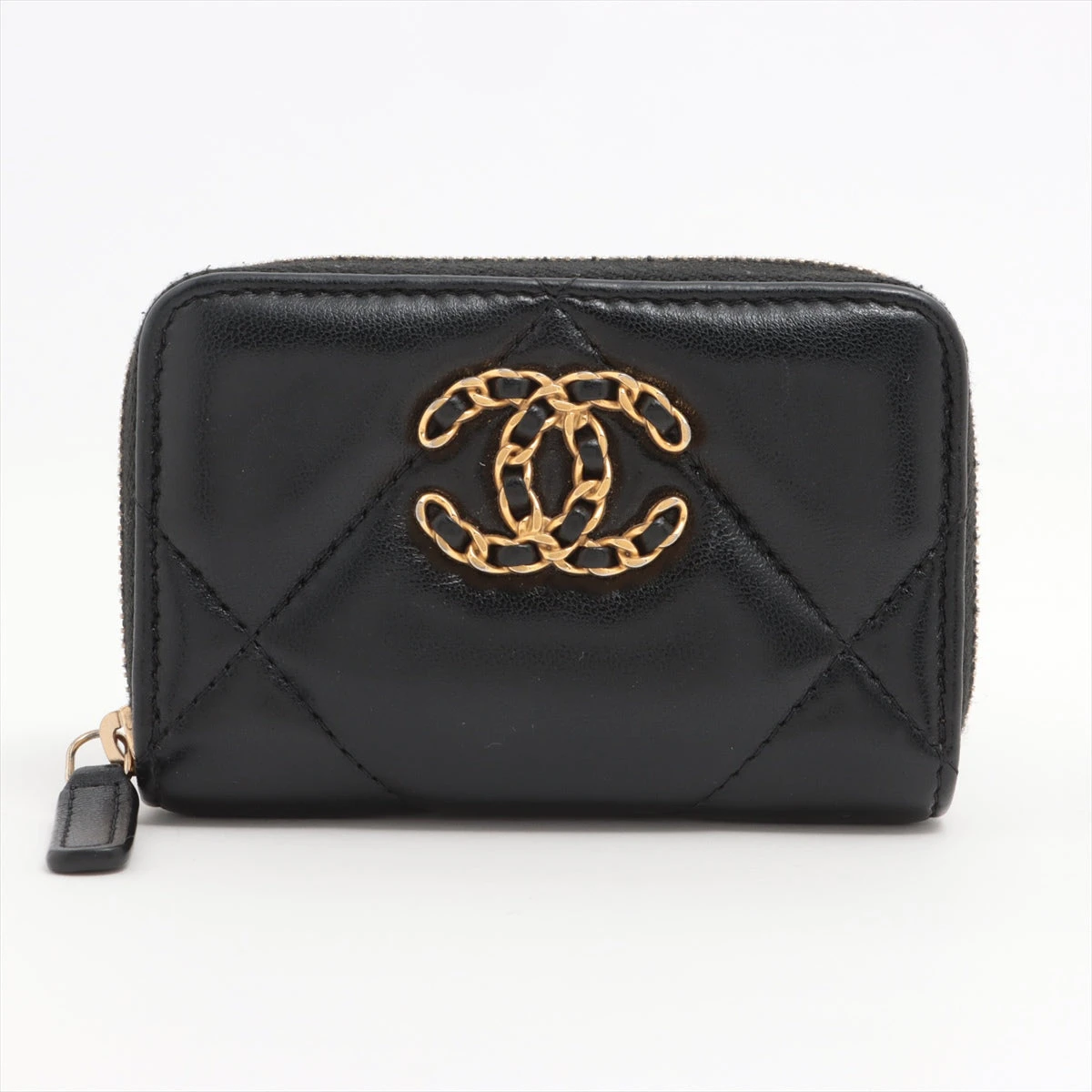 シャネル コインケース　ラムスキン　ブラック CHANEL シャネル ジップコインパース ブラック ココマーク