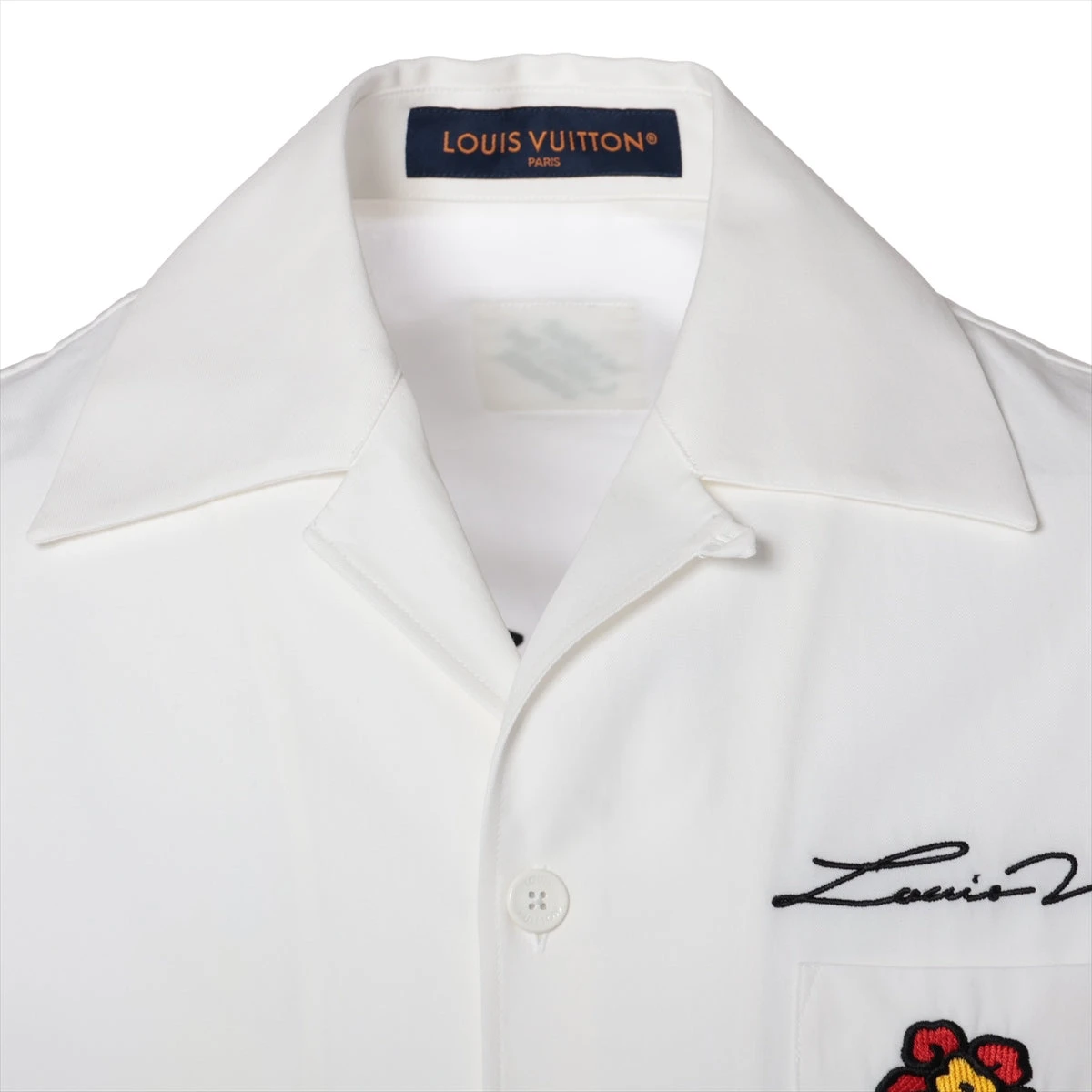 正規品】LOUIS VUITTONオープンカラーショートスリーブコットン