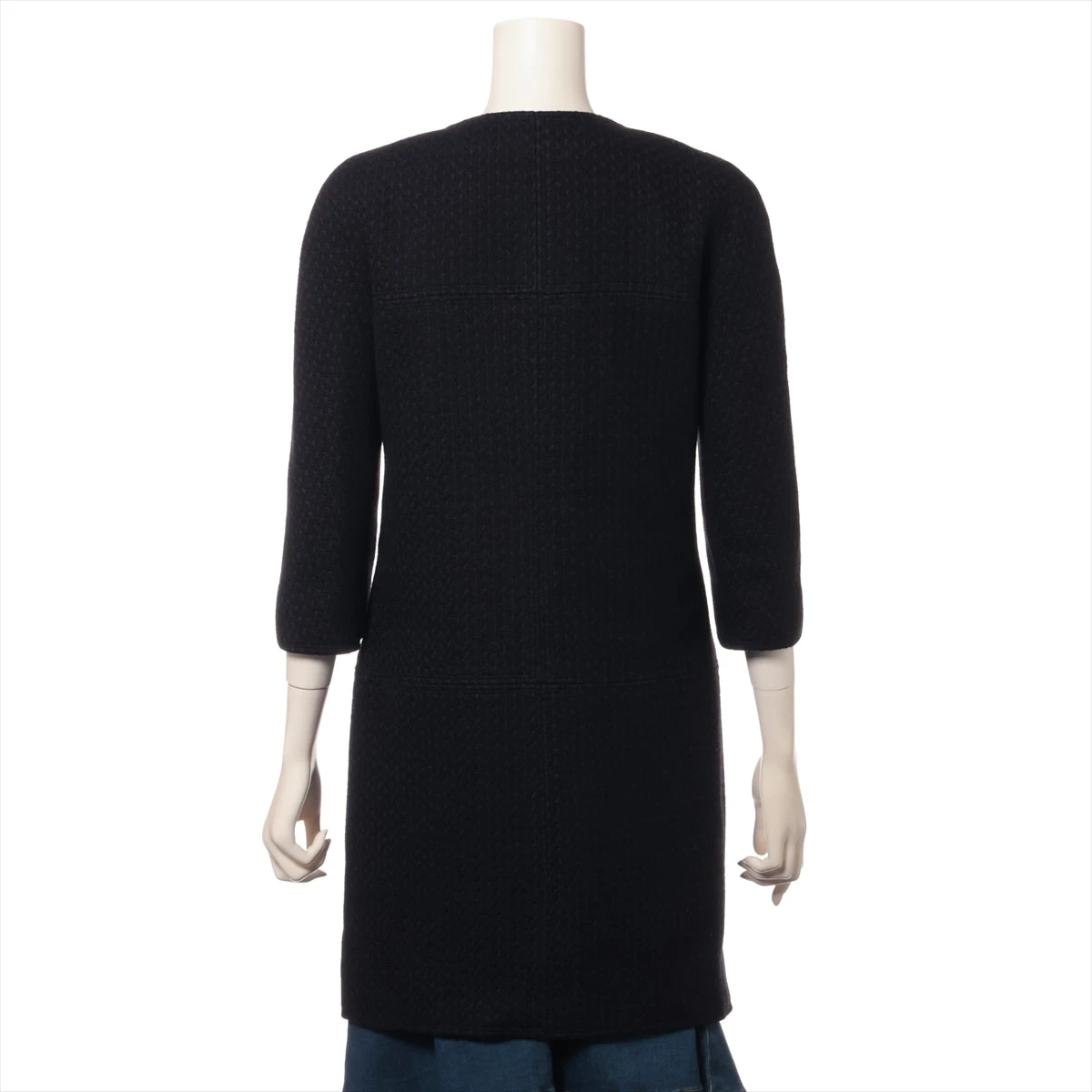 CHANEL カシミヤ100% ココマークボタン Aラインコート ブラック 44 シャネル コート CHANEL Coat【正規品・専門店】シャネル 洋服の