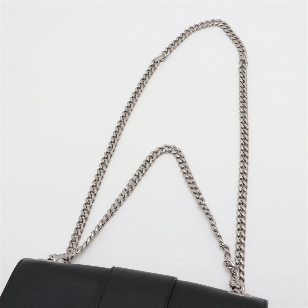 【CELINE】ラージ ヴィクトワール バッグ ブラック セリーヌ ヴィクトワール レザー チェーンショルダーバッグ