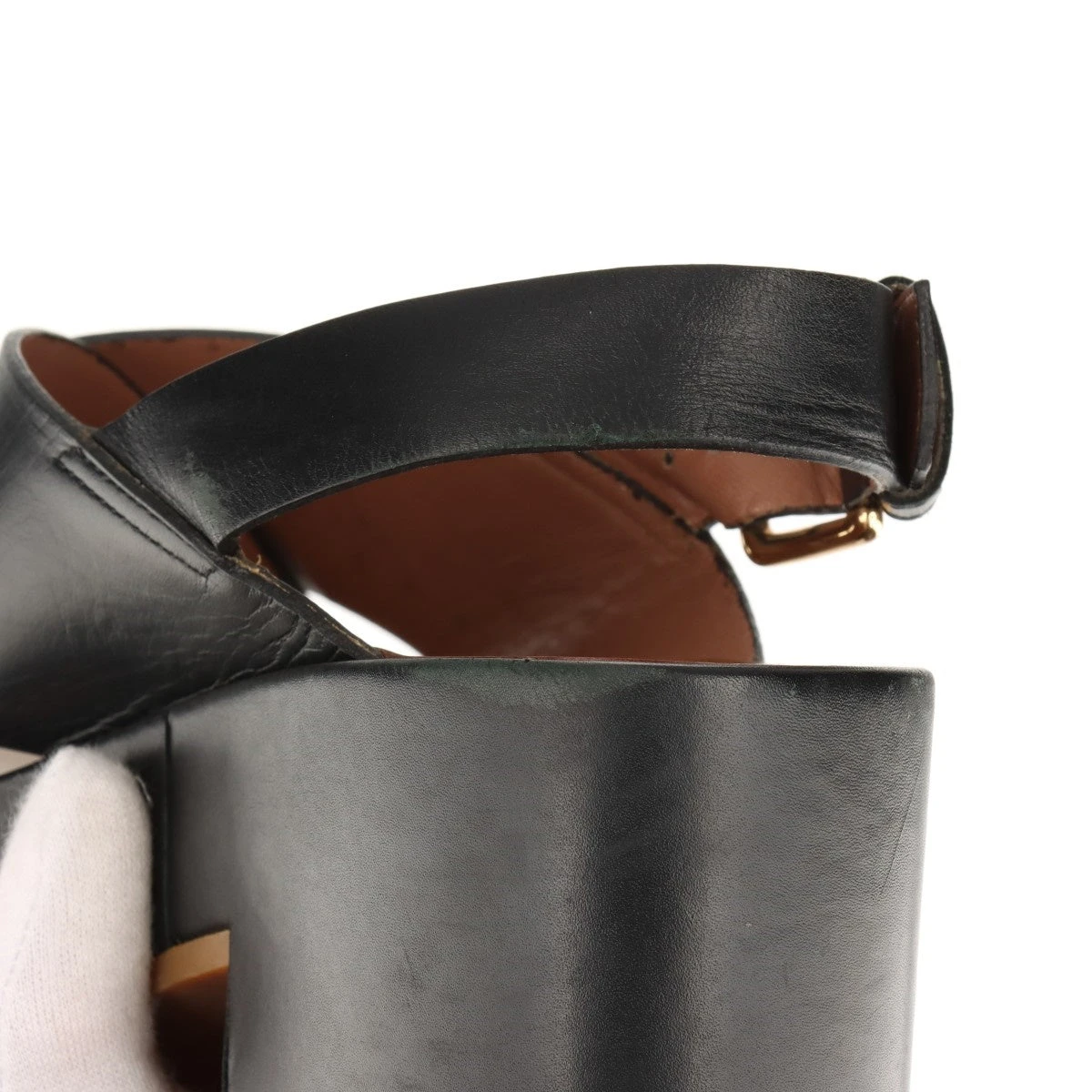 【バックストラップ】MARNI レザー サンダル MARNI - MARNI バックル ストラップ レザー サンダルの通販 by