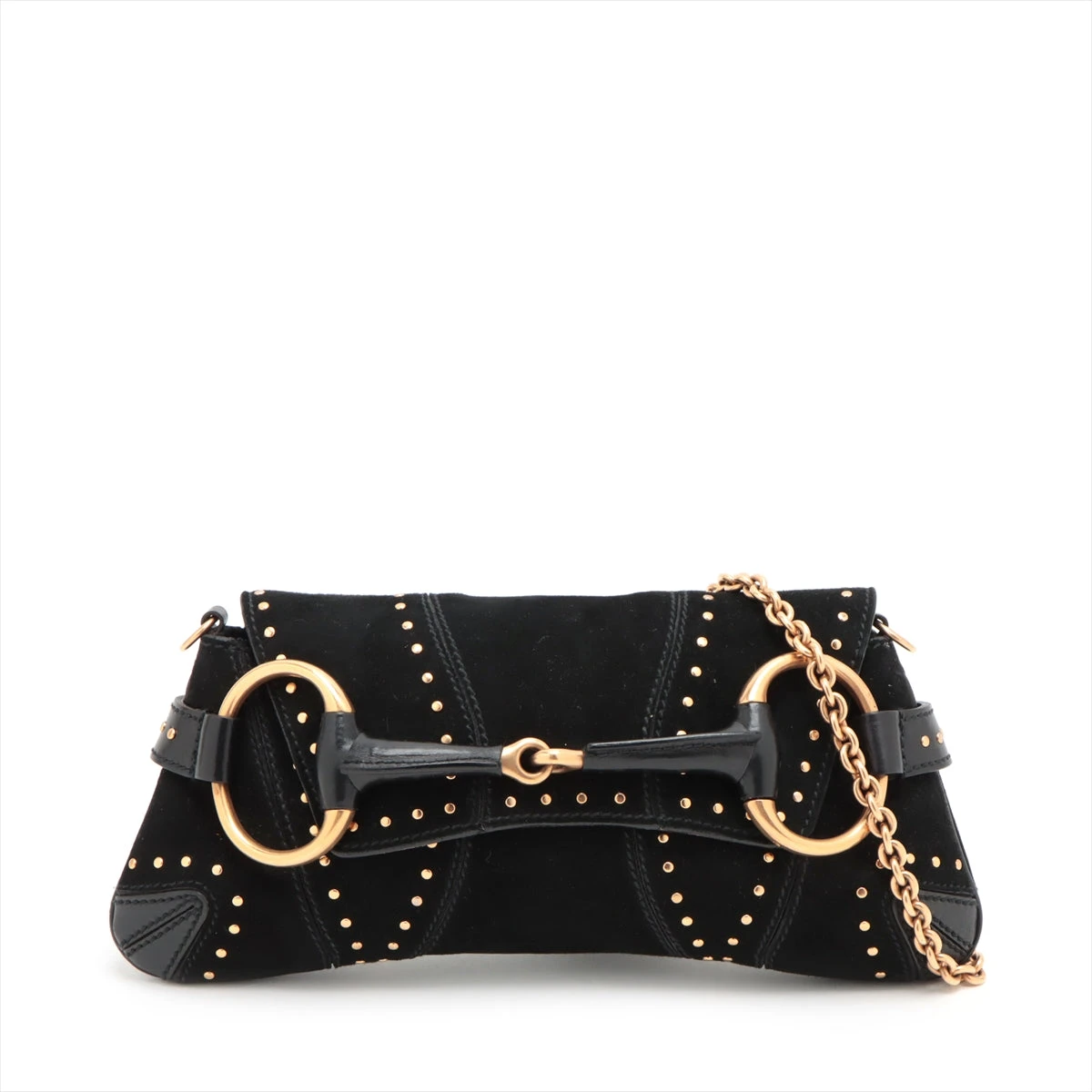 グッチ ホースビット レザー ワンショルダーバッグ ブラック 119771  