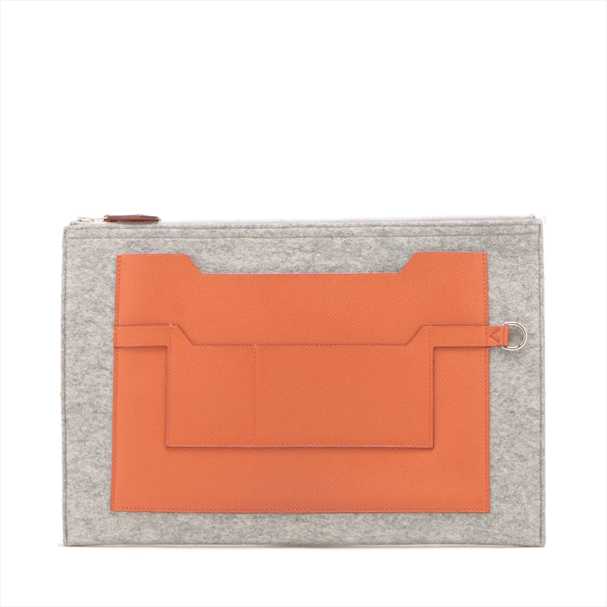 希少 エルメス トゥードゥー 37 クラッチバッグ レザー×フェルト エルメス HERMES トゥードゥー37 Y刻 エタン・ブルーオラージュ