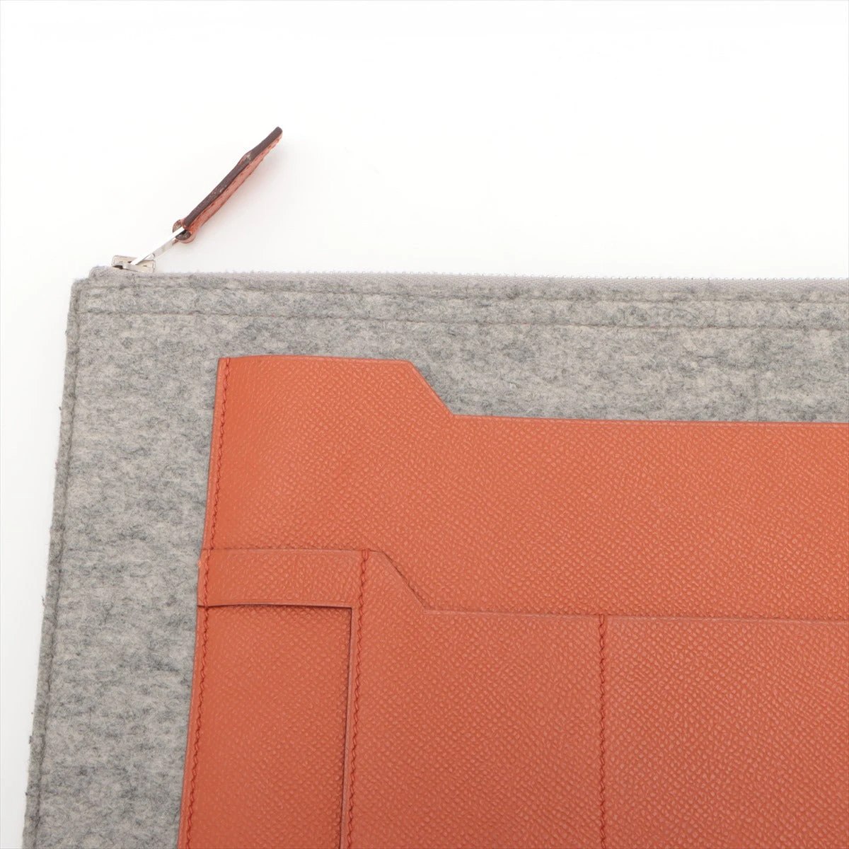 希少 エルメス トゥードゥー 37 クラッチバッグ レザー×フェルト エルメス HERMES トゥードゥー37 Y刻 エタン・ブルーオラージュ
