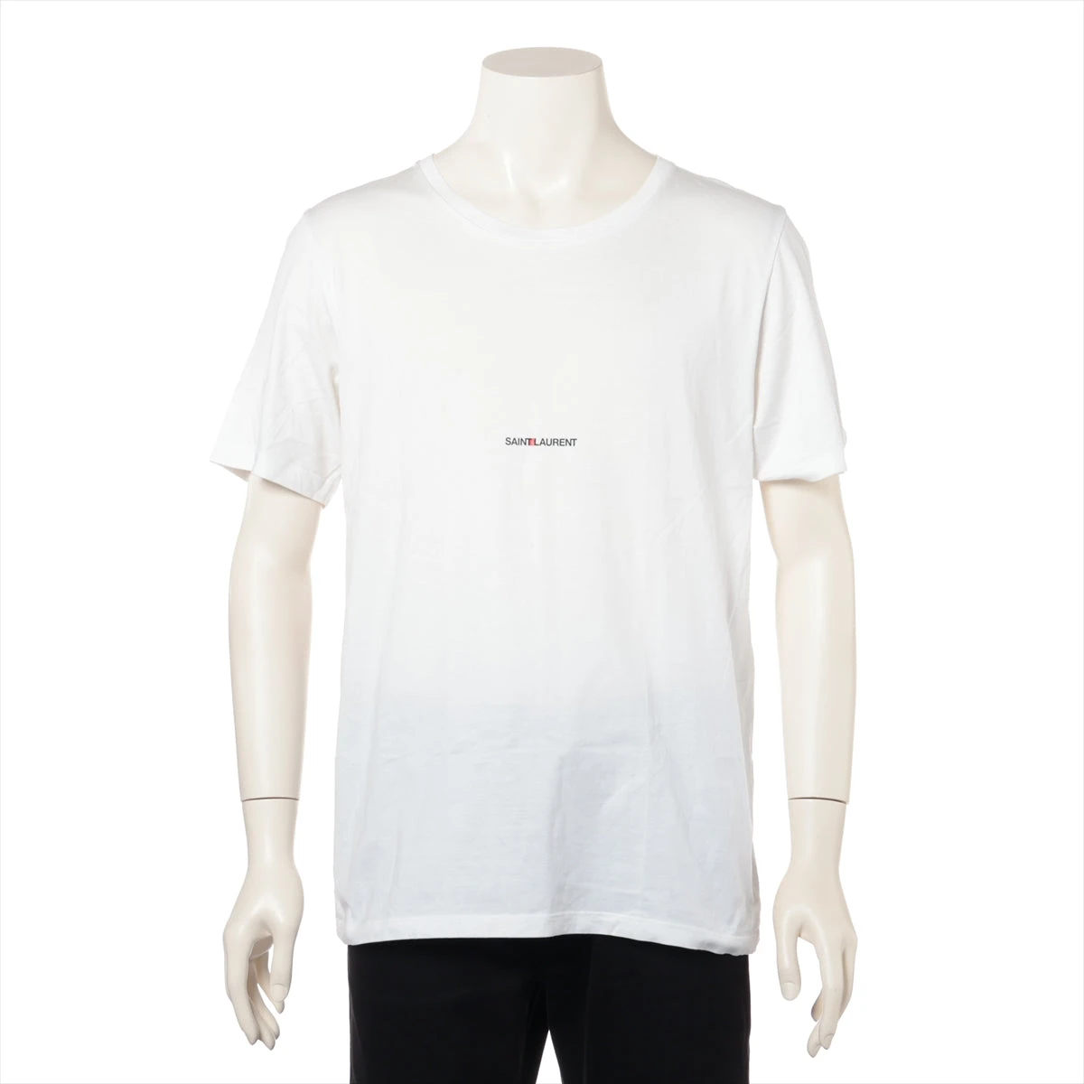 Saint Laurent サンローラン Tシャツ 白 メンズ コットン 半袖 SAINT LAURENT - 【WHITE】サンローラン SAINT LAURENT PARIS T