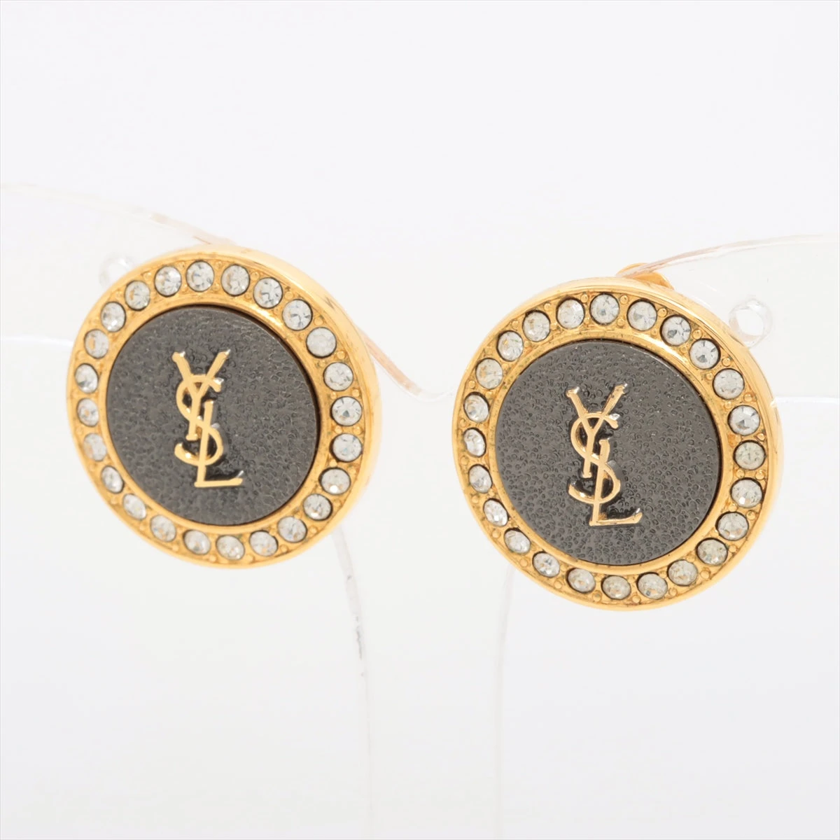 人気 ロゴ SAINT LAURENT ピアス YSL 両耳用 ピアス☆ゴールド