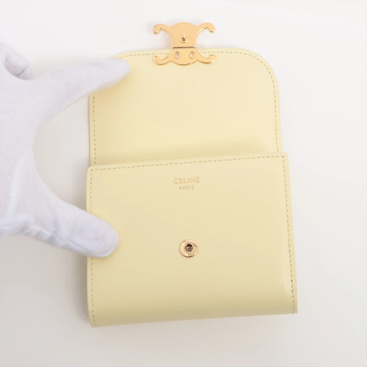 セリーヌ トリオンフ スモールフラップウォレット レザー