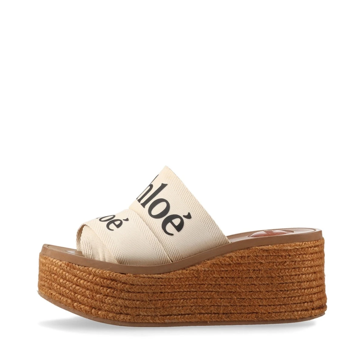 クロエ ファブリック ウェッジソールサンダル 36 レディース