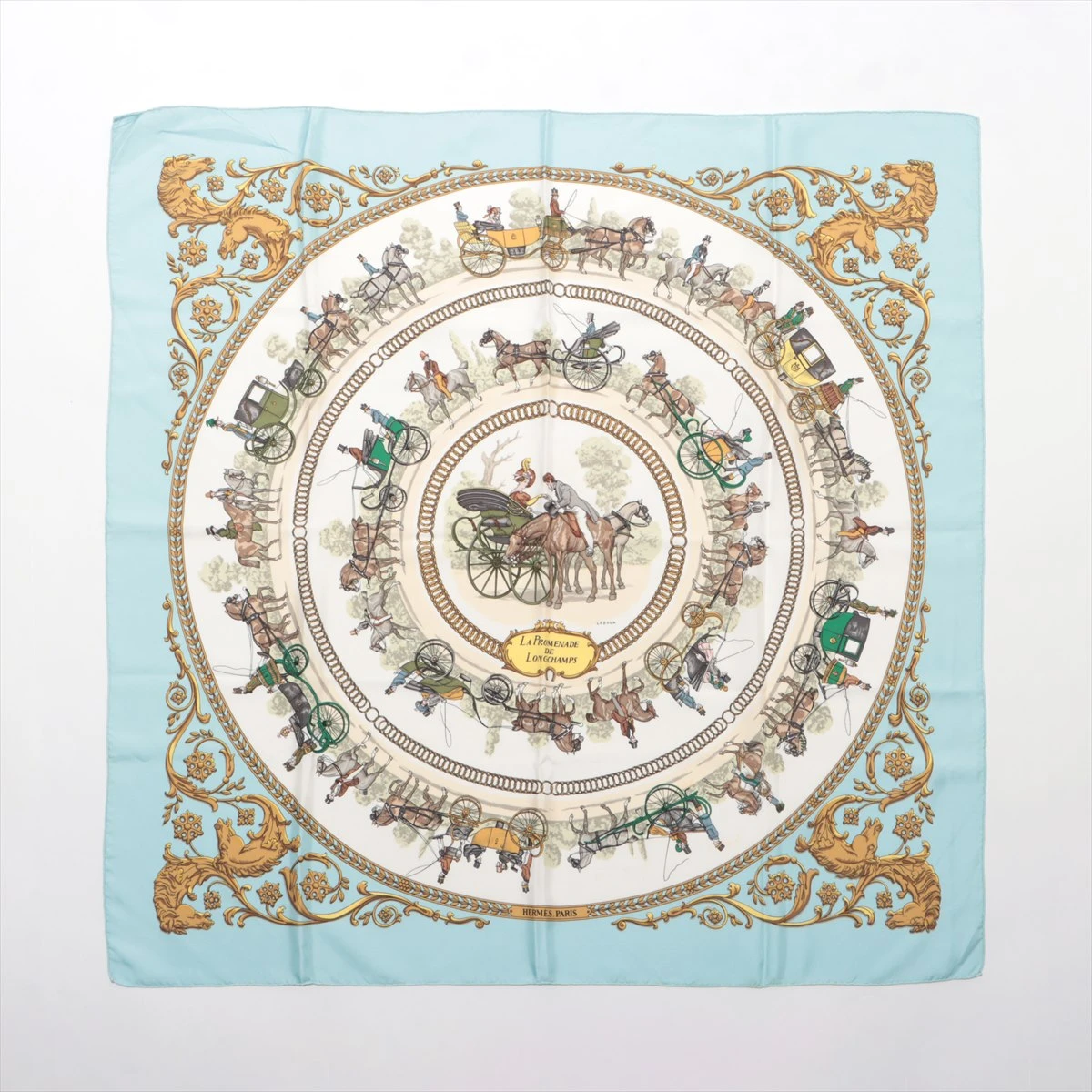 エルメス カレ90 LA PROMENADE DE LONGCHAMPS ロンシャンヘノ