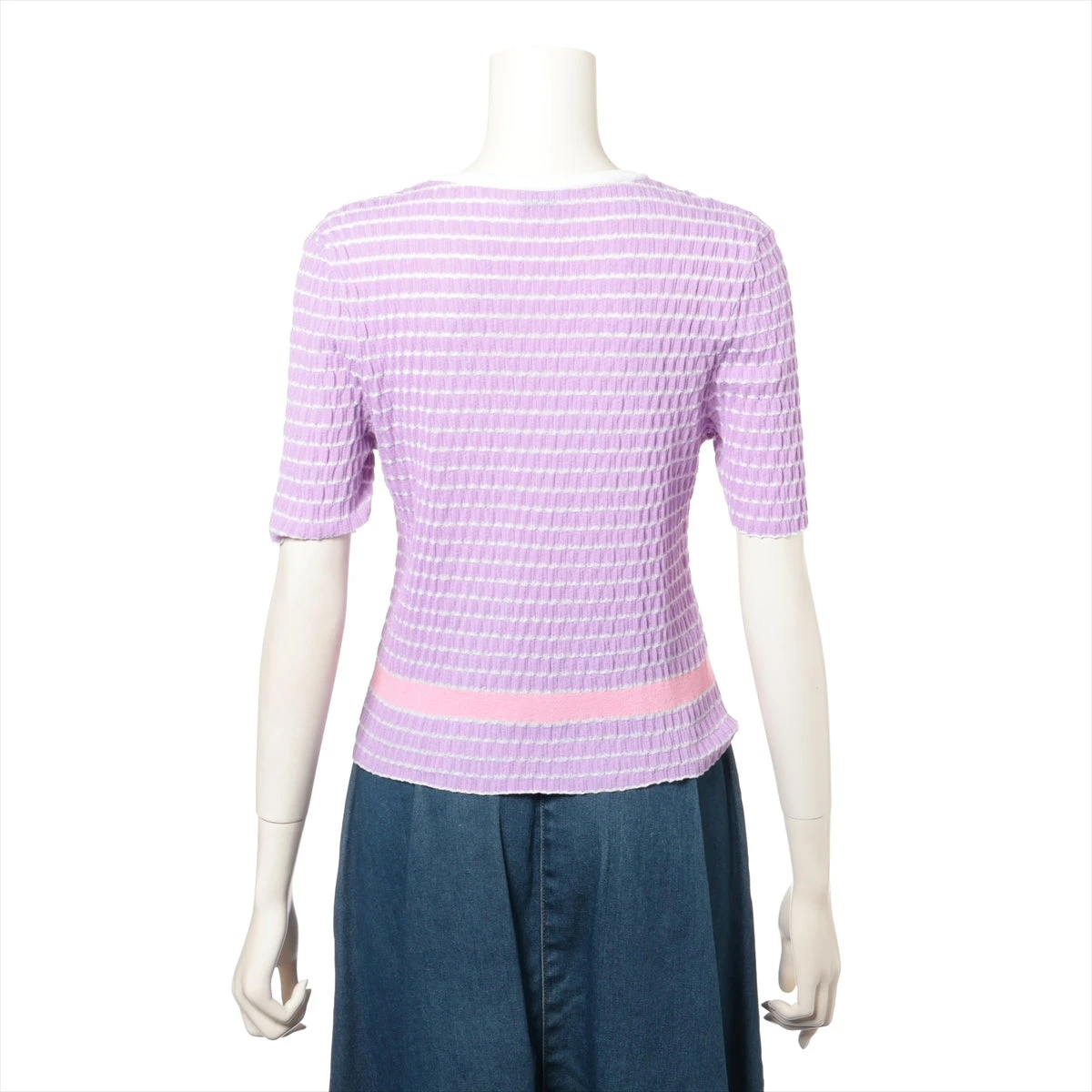 CHANEL ココマーク L タイダイピンク クルーネック コットンTシャツ CHANEL ココマーク L タイダイピンク クルーネック コットンTシャツ