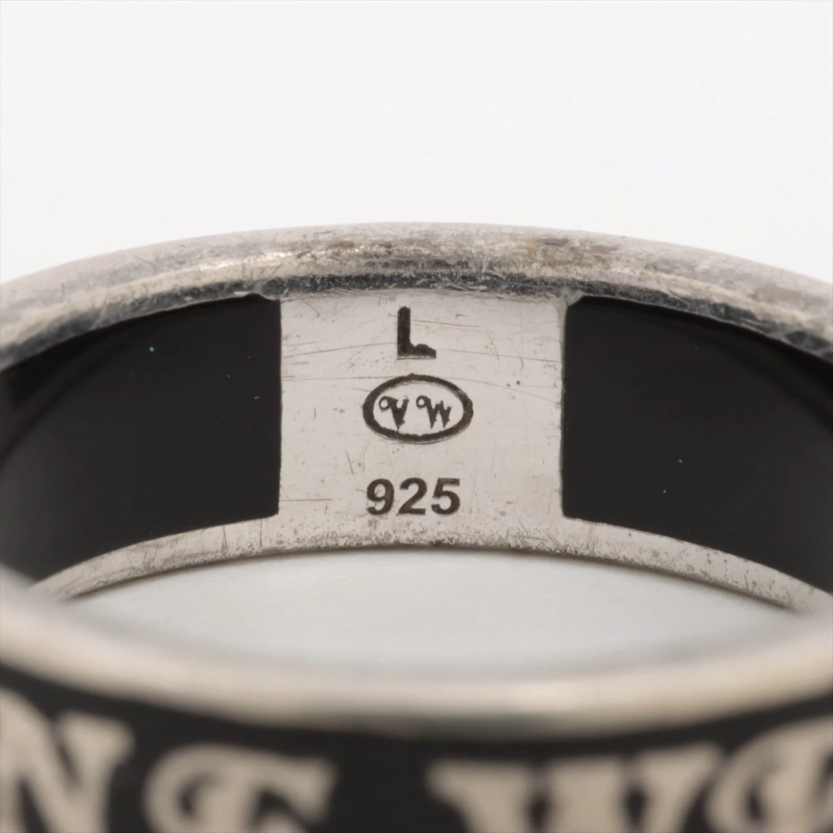 ブラックロゴ　リング　指輪　ヴィヴィアンウエストウッド ◇VivienneWestwood◇文字入りロゴリング♪Conduit Street Ring