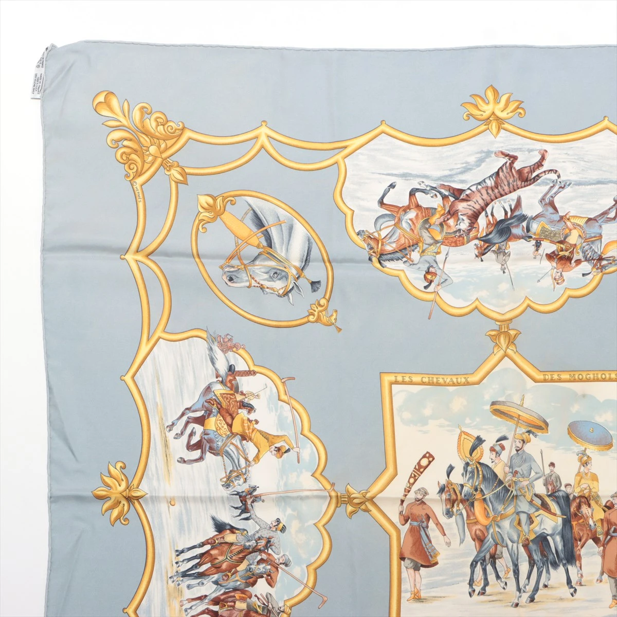 広尾店】美品 エルメス HERMES カレ90 大判スカーフ Cheval Turc