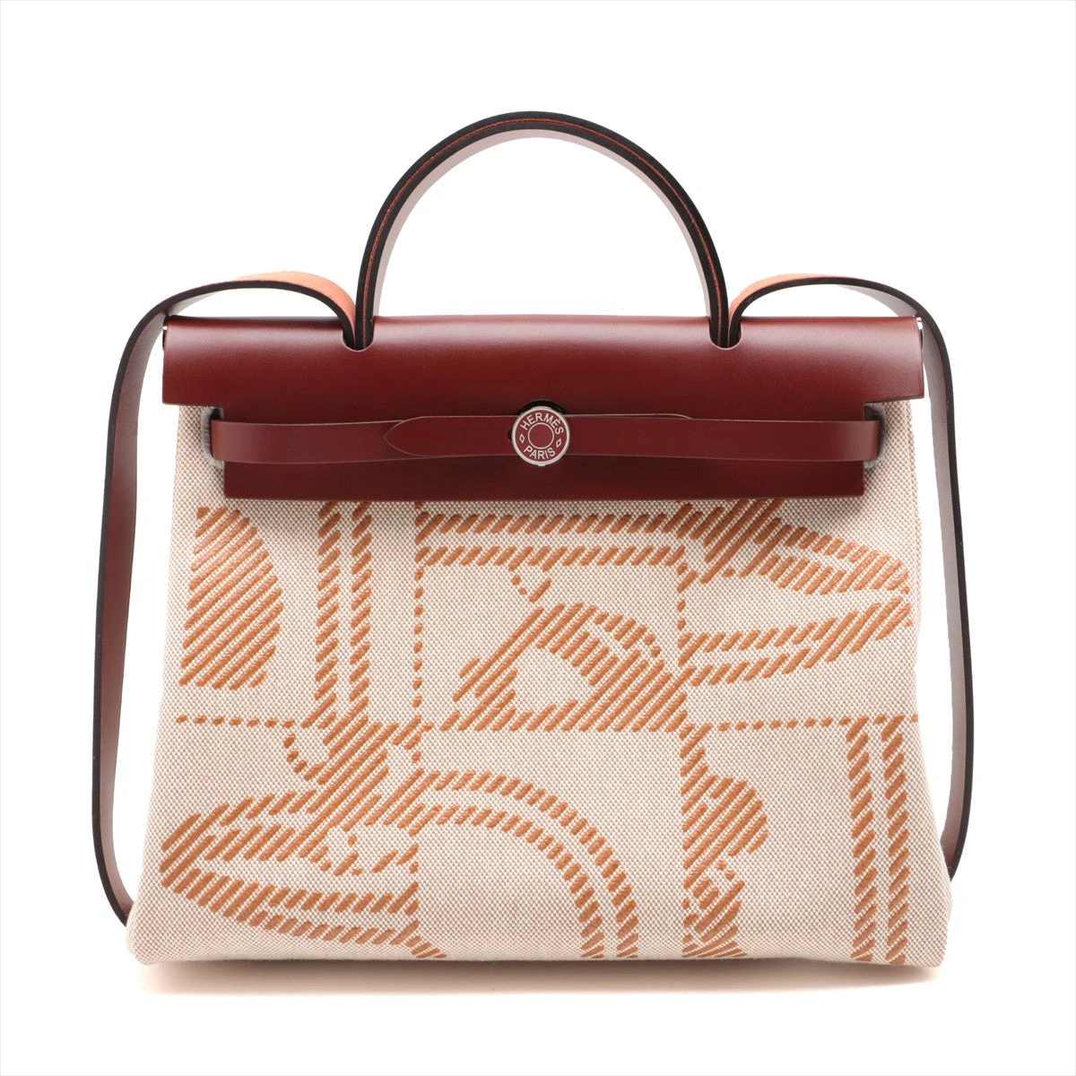 エルメスエールバッグ エルメス HERMES エールバッグジップPM Z刻 ブラウン シルバー