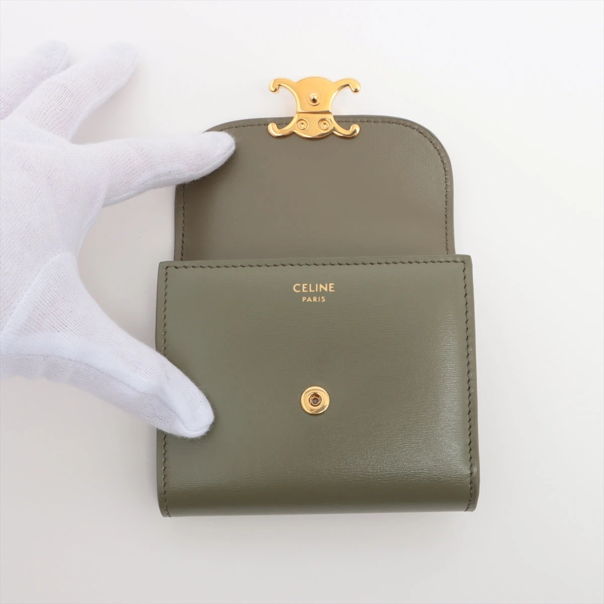 極美品/現行✨セリーヌ 折り財布 トリオンフ デカロゴ レザー グリーン 楽天市場】CELINE セリーヌ（カラーグリーン）（財布・ケース
