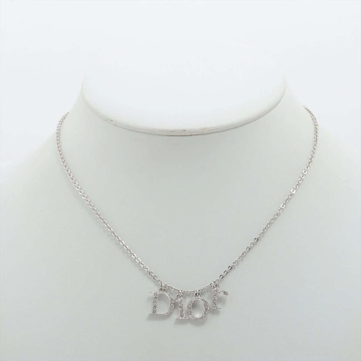 クリスチャンディオール Diorロゴ ネックレス メタル×ライン