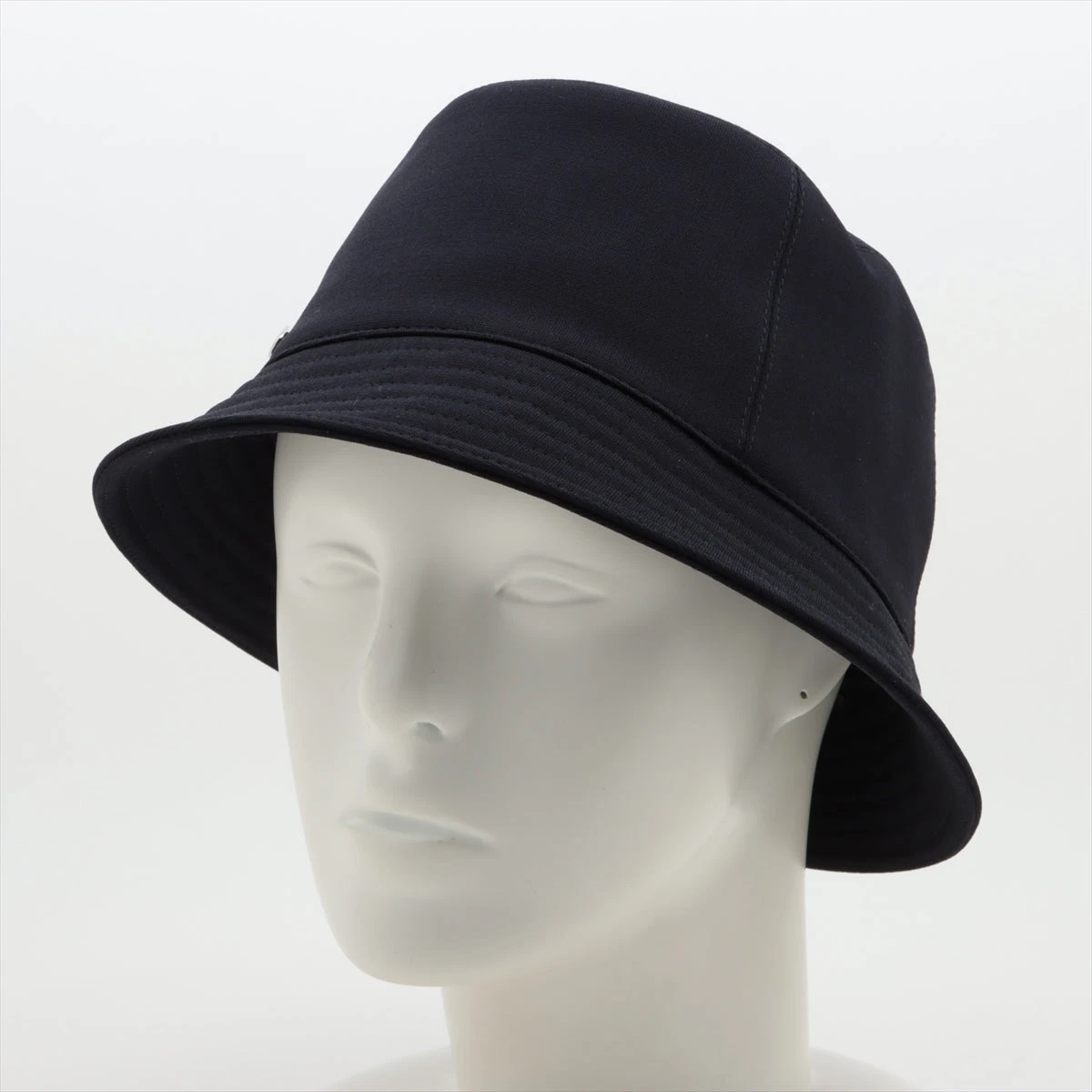 【未使用】エルメス 黒 ハット カルヴィ シーシェル 58 9746565-01.jpg