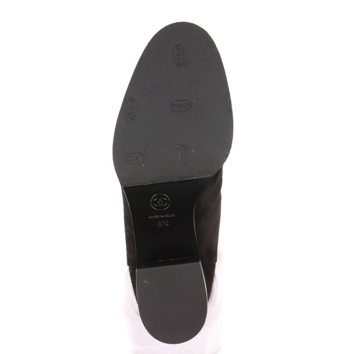 シャネル ココマーク マトラッセ レザー×スエード ブーツ 37C